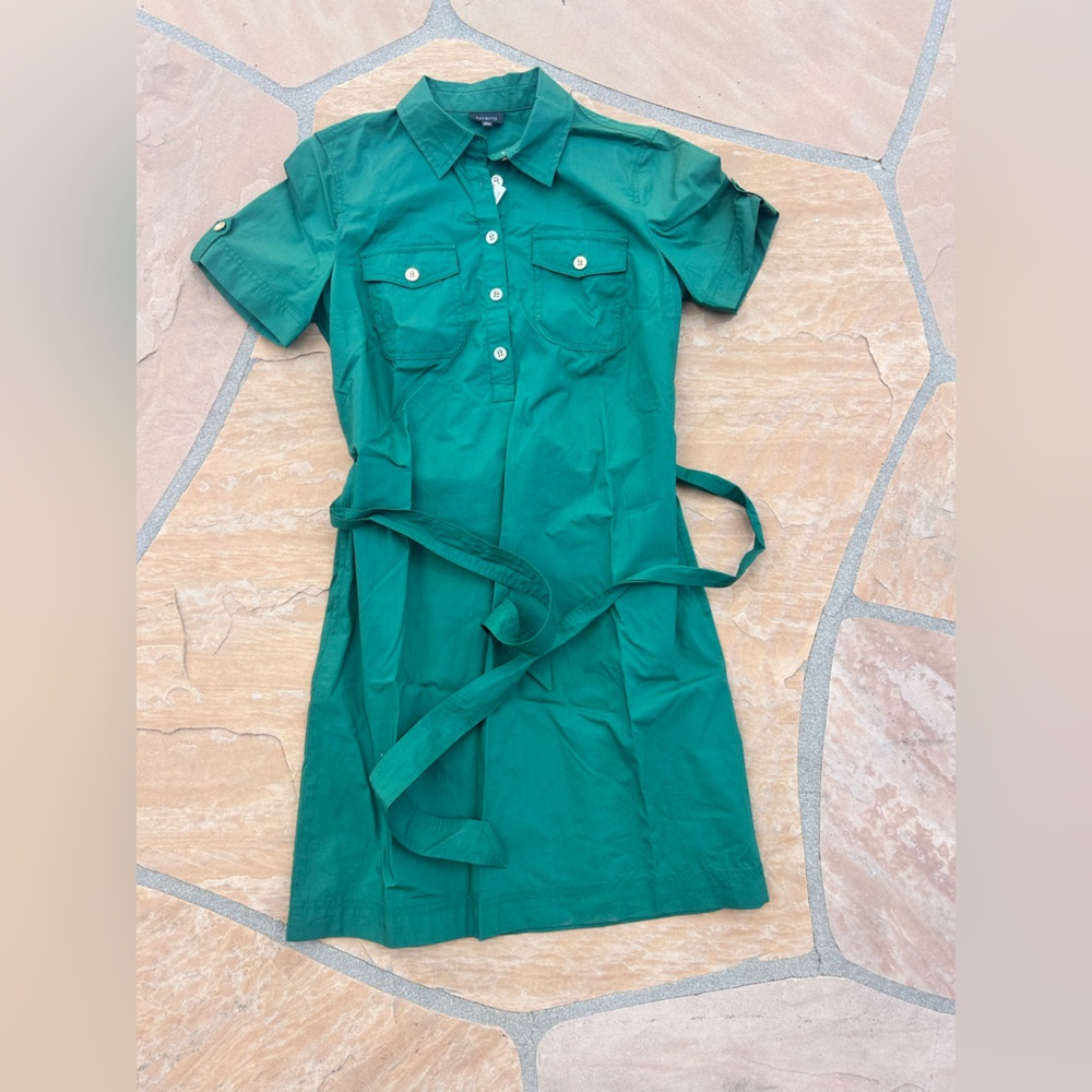 Talbots Green Shirt Dress